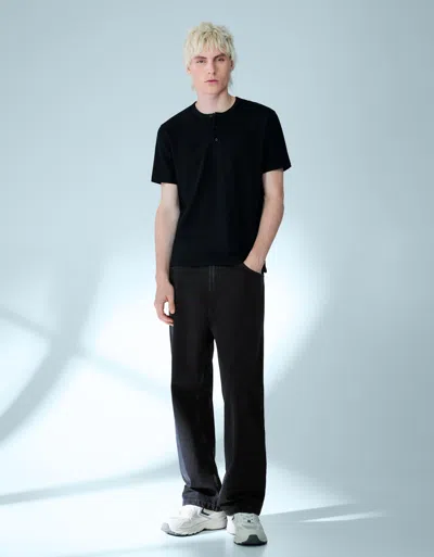 Bershka Baggy Jeans In Black