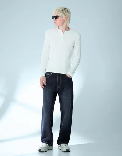 Bershka Baggy Jeans In Blue