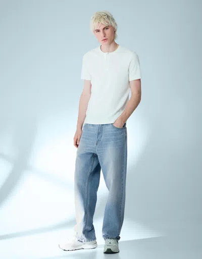 Bershka Baggy Jeans In Blue