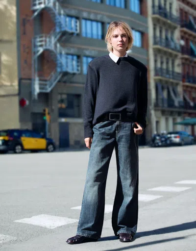 Bershka Baggy Jeans In Blue