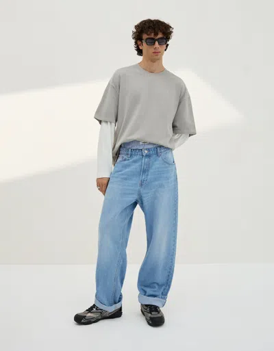 Bershka Baggy Jeans In Blue