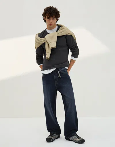 Bershka Baggy Jeans In Blue