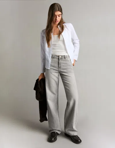 Bershka Baggy Jeans In Gray