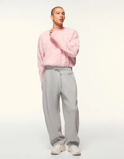 Bershka Balloon Fit Trousers In Gray