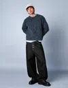 Bershka Barrel Jeans In Blue