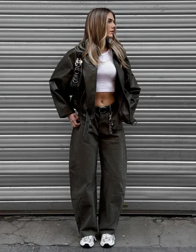 Bershka Barrel Pants In Black