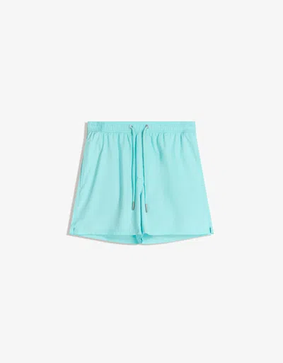 Bershka Basic Board Shorts In Blue