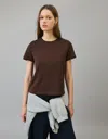 Bershka Basic Short Sleeve T-shirt In Brown