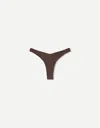 Bershka Basic Thong In Brown