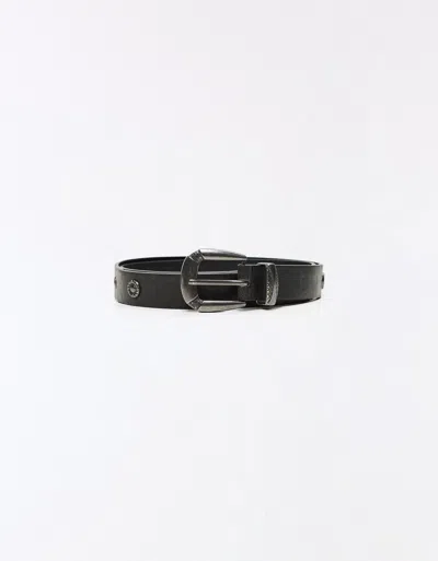 Bershka Belt With Studs In Black