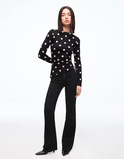 Bershka Bengaline Pants With Zipper In Black