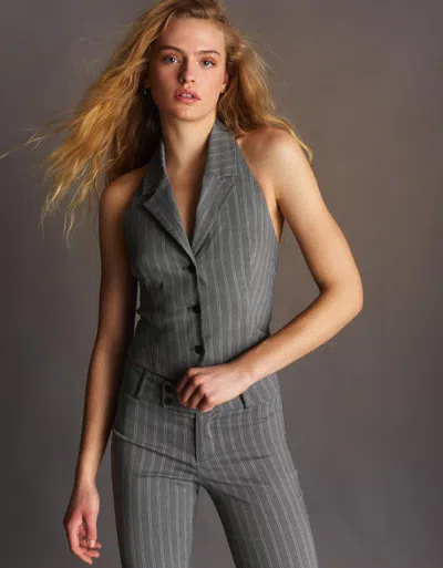 Bershka Bengaline Waistcoat In Gray
