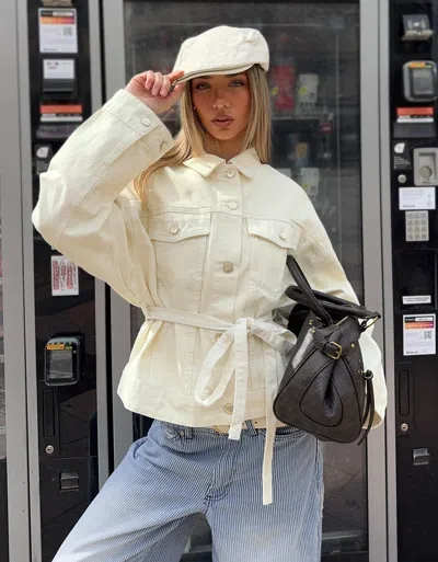 Bershka Beret In White