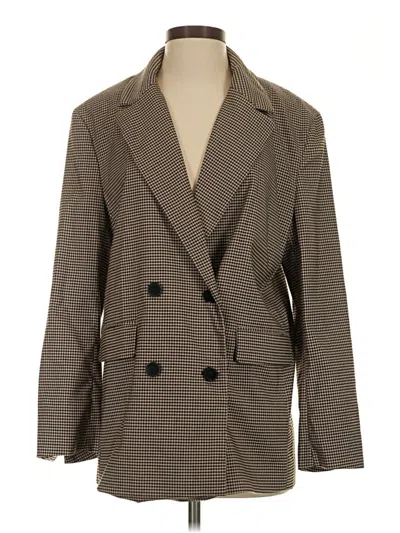 Pre-owned Bershka Blazer Jacket In Brown