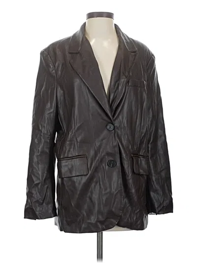 Pre-owned Bershka Blazer Jacket In Brown