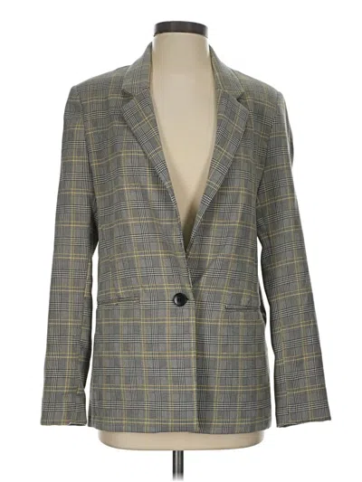Pre-owned Bershka Blazer Jacket In Gray