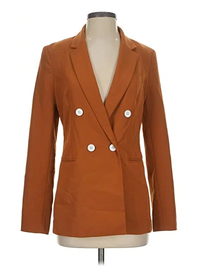 Pre-owned Bershka Blazer Jacket In Orange