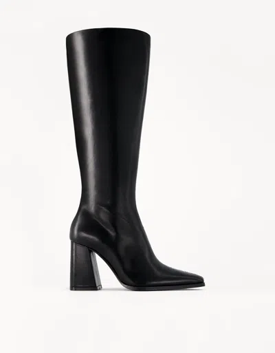 Bershka Block Heel Boots In Black