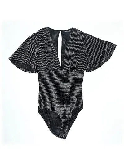 Pre-owned Bershka Bodysuit In Black