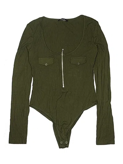 Pre-owned Bershka Bodysuit In Green