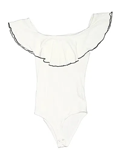 Pre-owned Bershka Bodysuit In Ivory