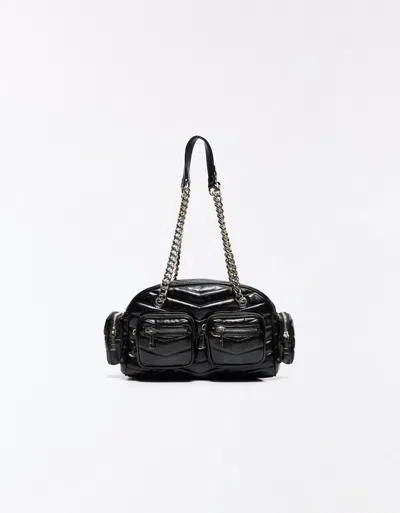 Bershka Bowling Bag With Pockets In Black