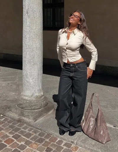 Bershka Boyfriend Jeans In Black