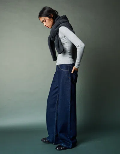 Bershka Boyfriend Jeans In Blue