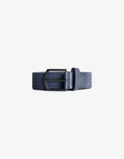 Bershka Braided Belt In Blue
