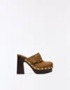 Bershka Buckle Clog In Multi