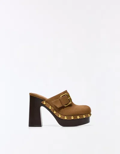Bershka Buckle Clog In Multi