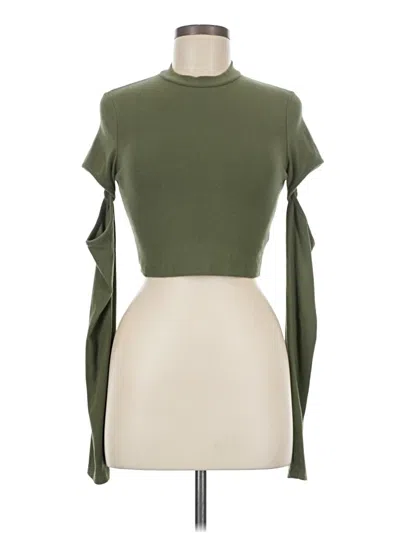 Pre-owned Bershka Cardigan Sweater In Green