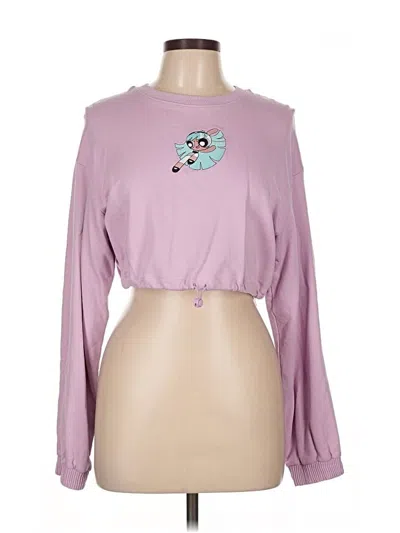 Pre-owned Bershka Cardigan Sweater In Purple