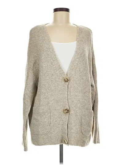 Pre-owned Bershka Cardigan Sweater In Tan