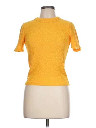 Pre-owned Bershka Cardigan Sweater In Yellow