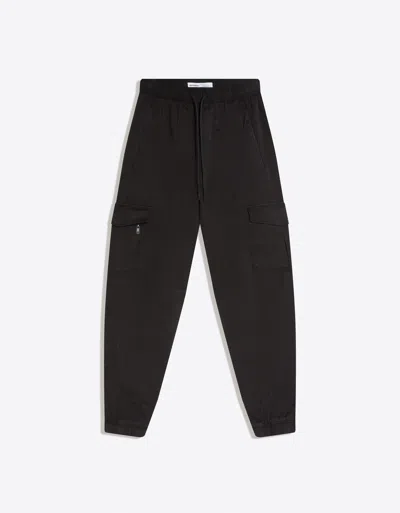 Bershka Cargo Jogger Trousers In Black