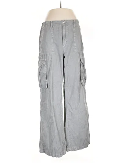 Pre-owned Bershka Cargo Pants In Gray