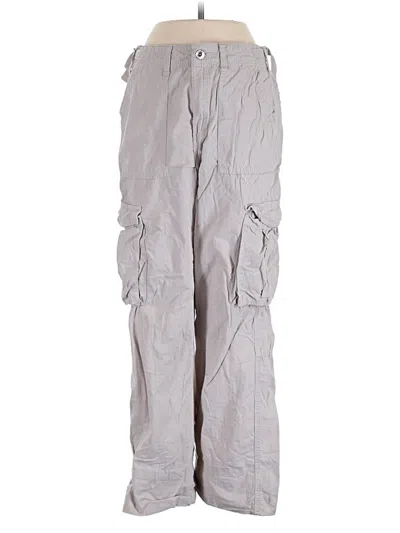 Pre-owned Bershka Cargo Pants In Gray