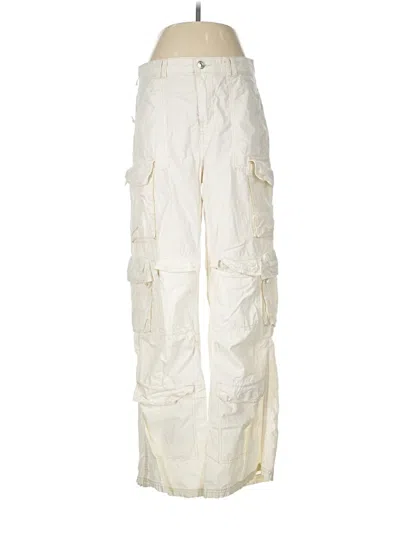 Pre-owned Bershka Cargo Pants In Ivory