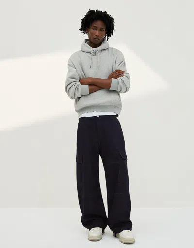 Bershka Cargo Parachute Jeans In Blue