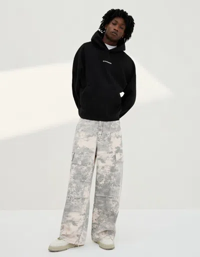 Bershka Cargo Parachute Jeans In Gray