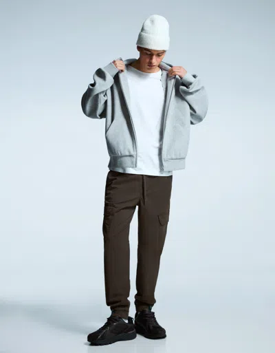 Bershka Cargo Sweatpants In Brown
