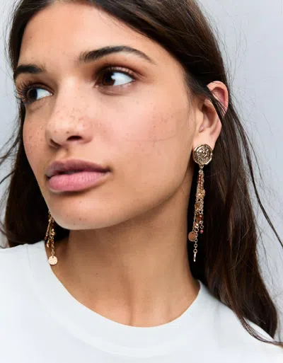 Bershka Cascading Earrings In Gold