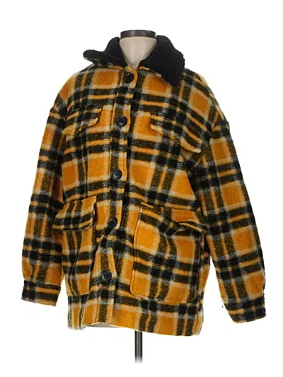Pre-owned Bershka Coat In Yellow