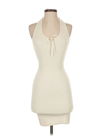 Pre-owned Bershka Cocktail Dress In White