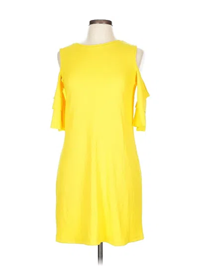 Pre-owned Bershka Cocktail Dress In Yellow