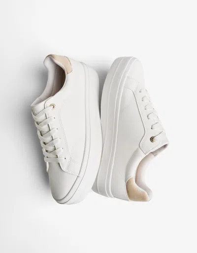 Bershka Contrast Sneakers In White