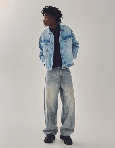 Bershka Denim Jacket In Blue