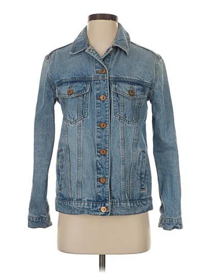 Pre-owned Bershka Denim Jacket In Blue