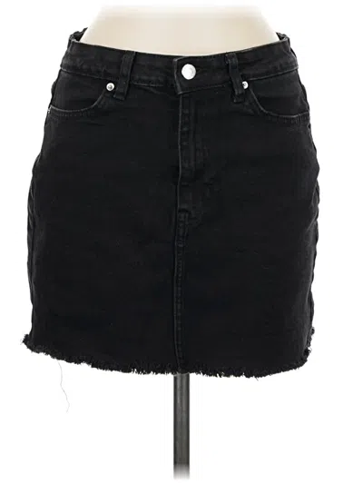 Pre-owned Bershka Denim Skirt In Black
